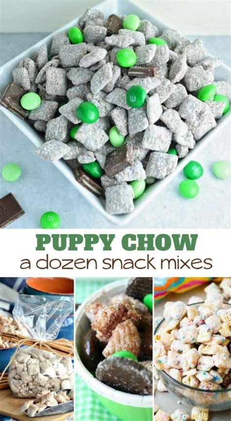 Graham cereal, chex cereal, chocolate spread, powdered sugar and 3 more. A Dozen Puppy Chow Chex Mix Recipes - 3 Boys and a Dog