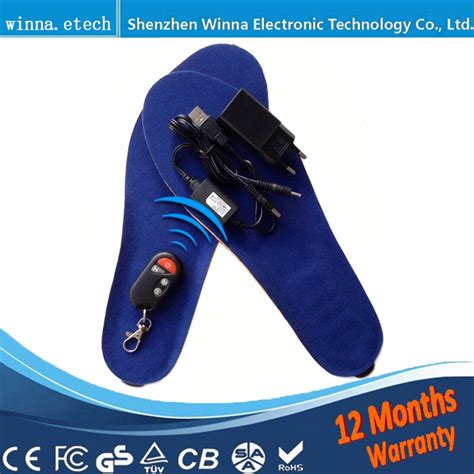 New Heating Insoles With Wireless Remote Control Winter Shoes Insoles