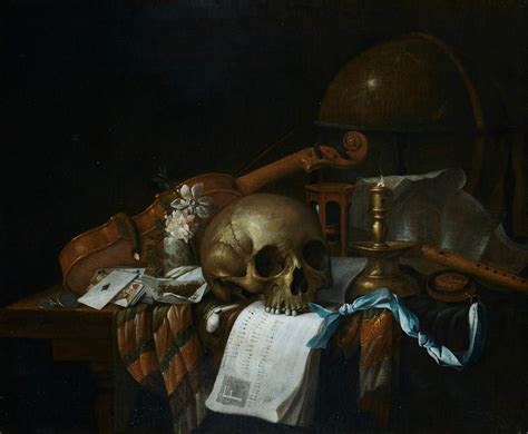 Cornelis Norbertus Gijsbrecht Vanitas Still Life With A Skull Sheet