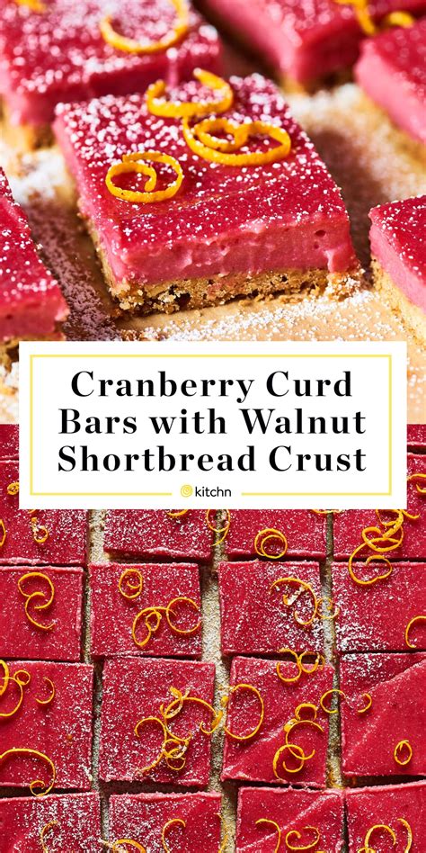 Walnut cookie bars with shortbread crust recipe. Cranberry Curd Bars with Walnut Shortbread Crust | Recipe ...