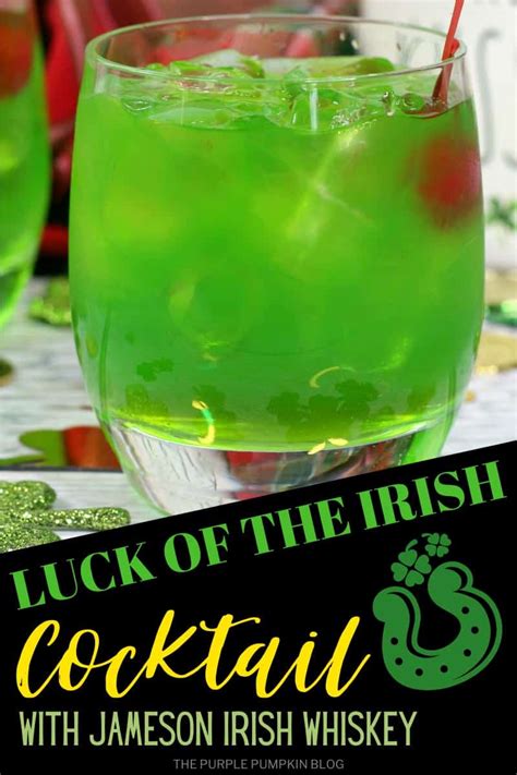 Luck Of The Irish Cocktail A Green Cocktail For St Patrick S Day