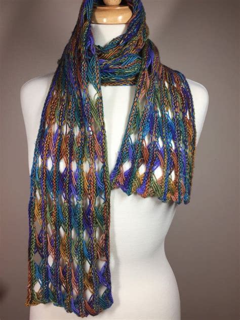 Multicolor Scarf Hand Knit Scarf Wool Scarf By Knitologee On Etsy Scarf