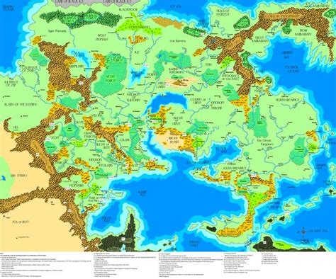Greyhawk Map With Adventure Locations Greyhawk Fantasy World Map