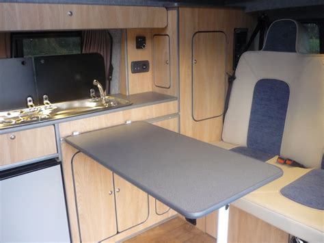 Vw T Campervan Conversion Interior Layout Showing Rear Seats Cooking