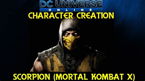 Dcuo Character Creation Scorpion Mortal Kombat X