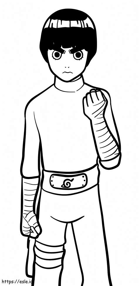 Rock Lee Basic Coloring Page