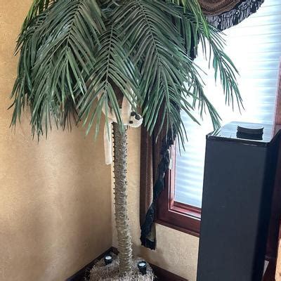 Lot L Foot Tall Artificial Palm Tree With Added Lights And Plush