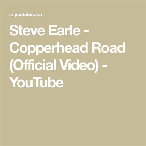 Steve Earle Copperhead Road Official Video Youtube Steve Earle