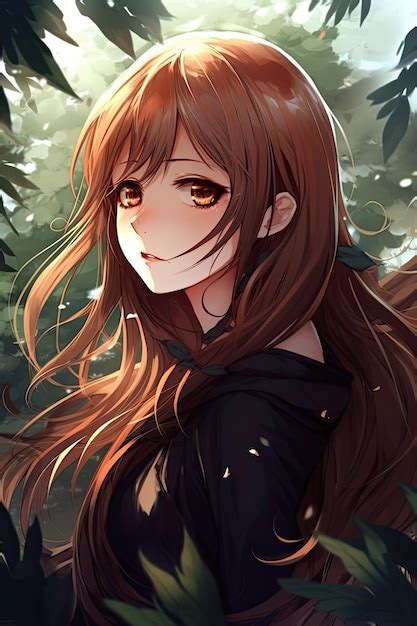 Anime Girl With Brown Hair And Brown Eyes