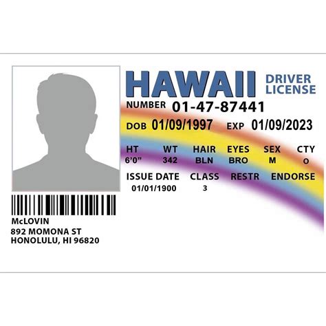 Mclovin Drivers License Custom With Your Photo Cosology