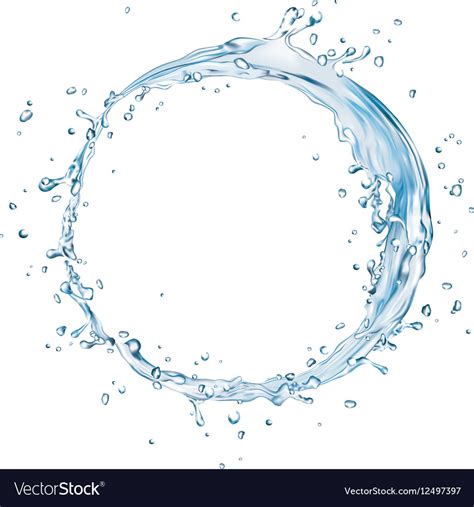 Water Splash Circle Royalty Free Vector Image Vectorstock