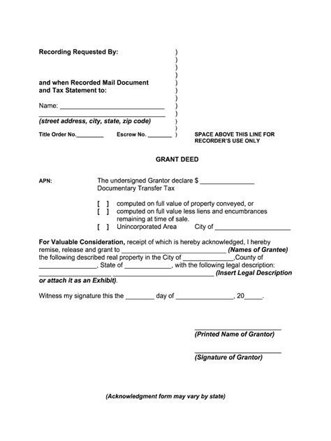 Grant Deed Document Fill Online Printable Fillable Blank Pdffiller