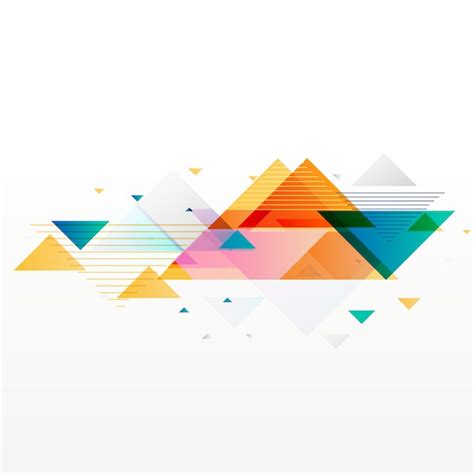 Colorful Abstract Geometric Triangle Shapes Background Free Vector