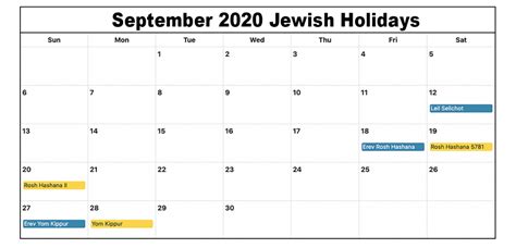 September 2021 Calendar With Jewish Holidays Printable Calendar 2023