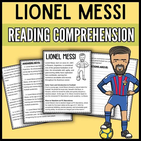 Lionel Messi Reading Comprehension Passage And Questions Hispanic