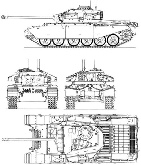 Centurion Mki A41 Centurion War Tank Tank Drawing