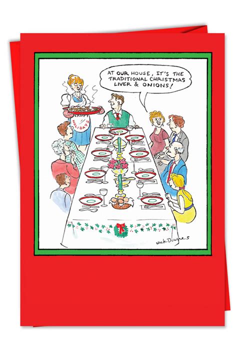 Funny Liver And Onion Christmas Cardcards