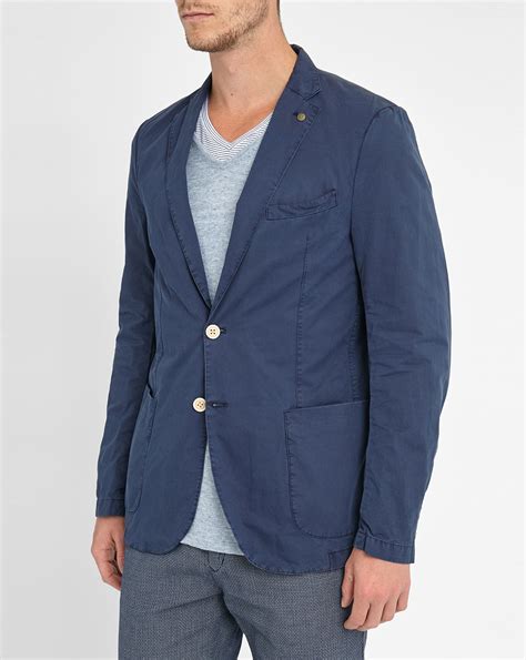 Scotch And Soda Washed Blue Unlined Cotton Jacket In Blue For Men Lyst