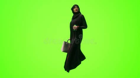 Arab Muslim Women Sitting And Sleeping And Looking Realistic 3d People Renderin Stock Video