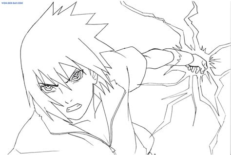 Sasuke Rinnegan Pages Coloring Pages