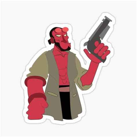 Hellboy Sticker By Tompalomares Redbubble