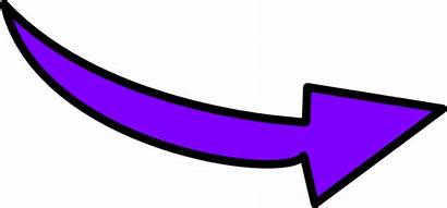 Arrow Purple Curvy Clip Clipart Arrowhead Clker
