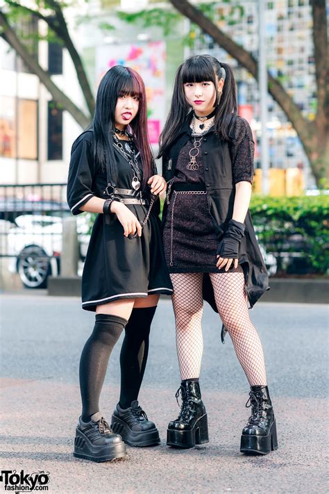 harajuku teen girls street styles w two tone hair twin tails leather harness drug honey