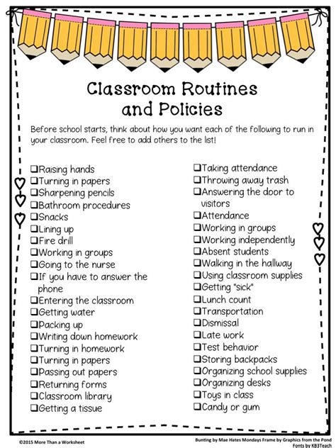 Class Routines A List Of 40 Things To Consider Class Routine