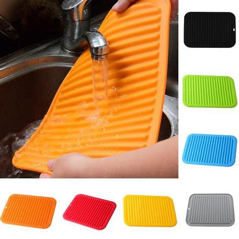 Zhaomeidaxi Silicone Dish Drying Mat 12 X 9 Drainer Mat Protection