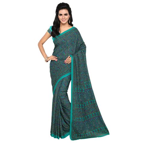 unstiched printed sarees for uniform 6 3 m with blouse piece at rs 585 in surat