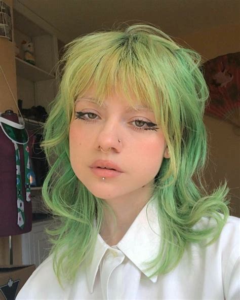 Colored Hair In Hair Inspo Color Aesthetic Hair Green Hair