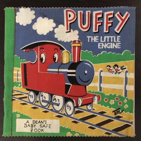 Vintage Deans Rag Books Puffy The Little Engine 5064 Baby Safe Book