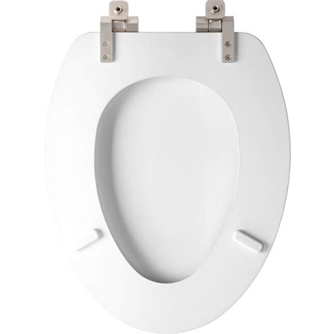 Mansfield White Elongated Slow Close Toilet Seat In The Toilet Seats