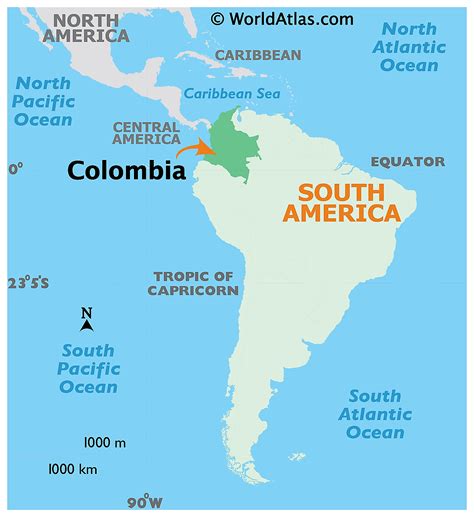 Colombia Location On The World Map