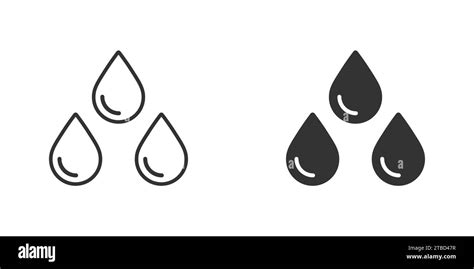 Water Drop Icon Rain Symbol Oil Or Blood Drops Vector Illustration