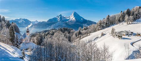 Snowy Church In The Bavarian Alps In Winter Photograph By Jr Photography