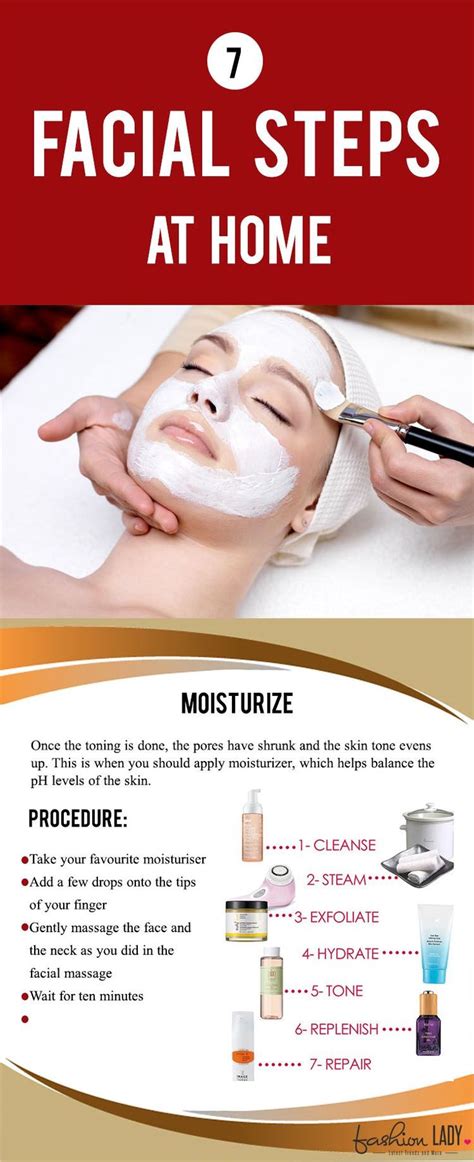 7 Facial Steps At Home Facialmasksdiy Facial Steps At Home Facial Step Facial Tips