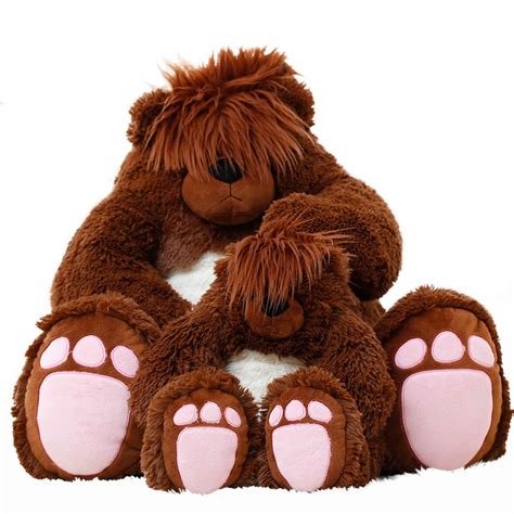 25cm Cute Brown Furumaki Teddy Bear With Long Hair Plush Toys Stuffed