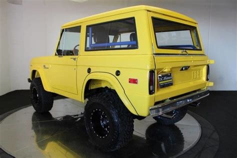 Classic Restoration Vintage Ford Bronco Yellow With 46685 Miles For Sale