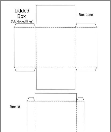 T Box Template A4 Card Box Template T Box Template Card