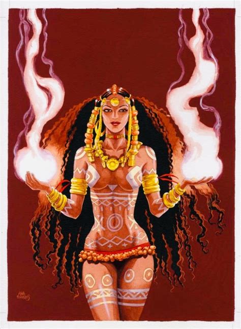 Nude Sorceress By Ana Mirales In Red Raven S Collectionneur Comic Art
