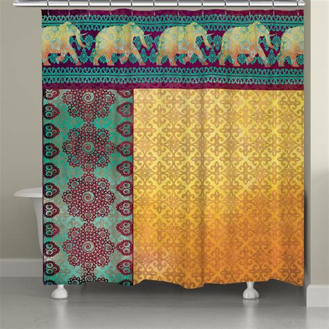 Marrakesh Shower Curtain Laural Home Elephant Shower Curtains