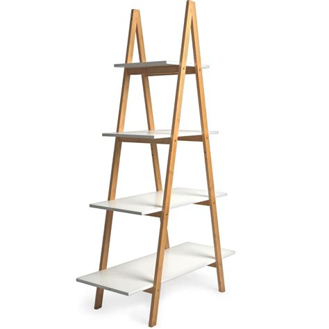 Charles Jacobs 4 Tier Bamboo Ladder Shelving Unit Charles Jacobs