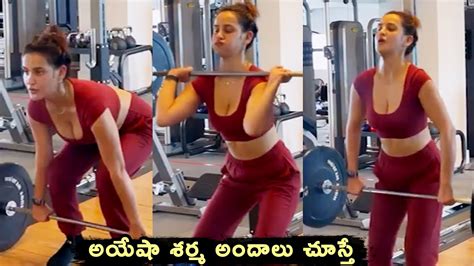 Actress Aisha Sharma Workout Video Aisha Sharma Latest Videos Youtube