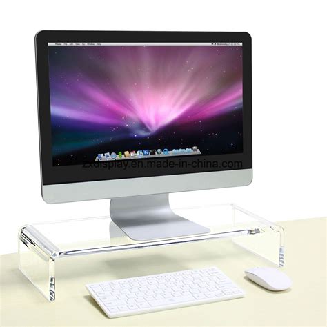 Clear Acrylic Led Tv Display Office Computer Monitor Stand Riser