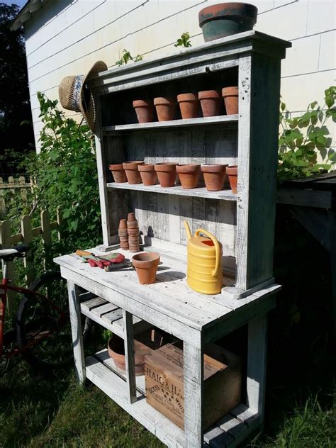Barn Wood Potting Bench Plant Stand Handmade Cedar Etsy In 2020