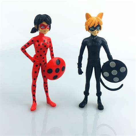 Miraculous Ladybug Action Figure Tikki Noir Cat Plagg Adrien 6pcs Toy