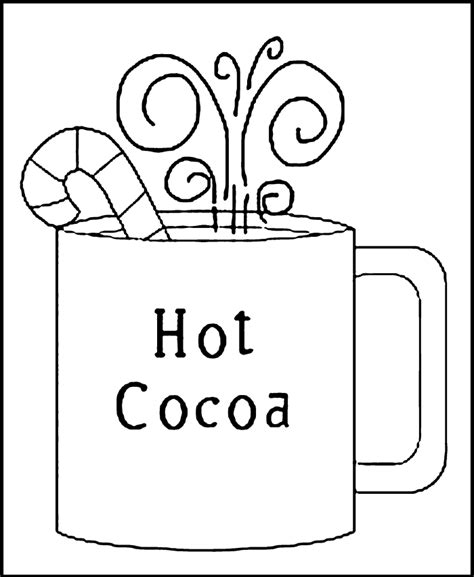 Printable Hot Cocoa Coloring For Kids Cocoa Day Coloring Pages