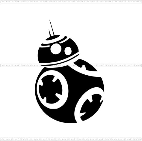 Bb8 Star Wars Robot Detailed Silhouette Cameo Outline Svg Etsy
