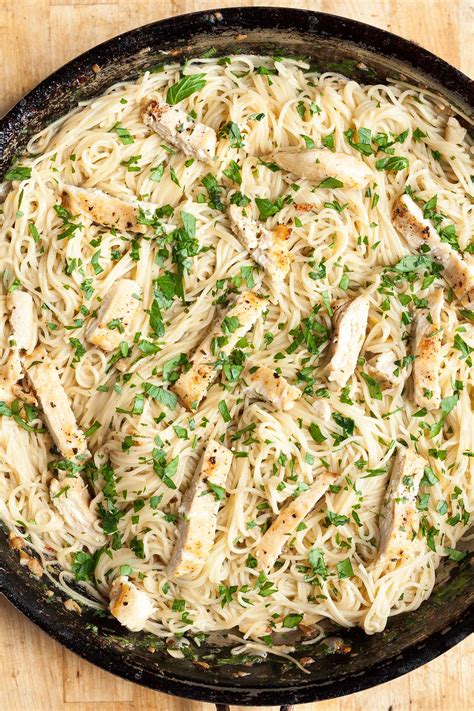 I came up with this dish from a basic recipe that called for chicken, spices, and tomatoes, and then i added some of my own favorites to it. Chicken Scampi with Angel Hair Pasta Recipe | Daily News ...